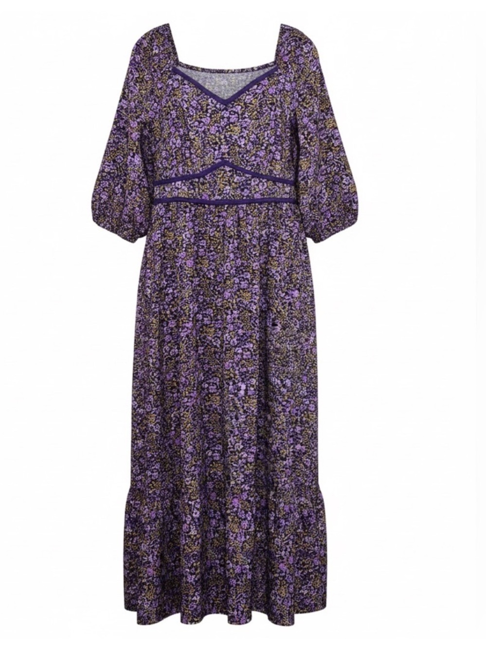 Bloomchic Purple Tiered Maxi Dress Size 12